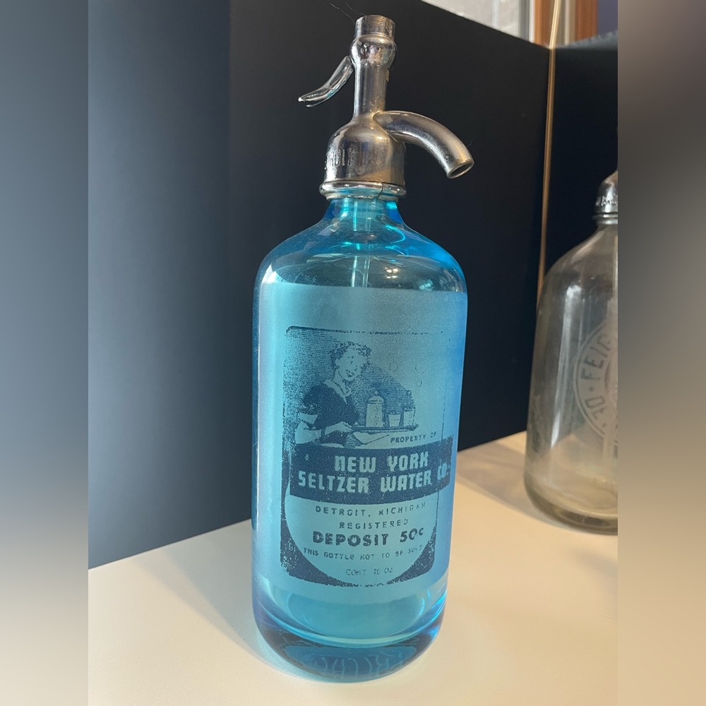 Vintage Glass Seltzer Bottle